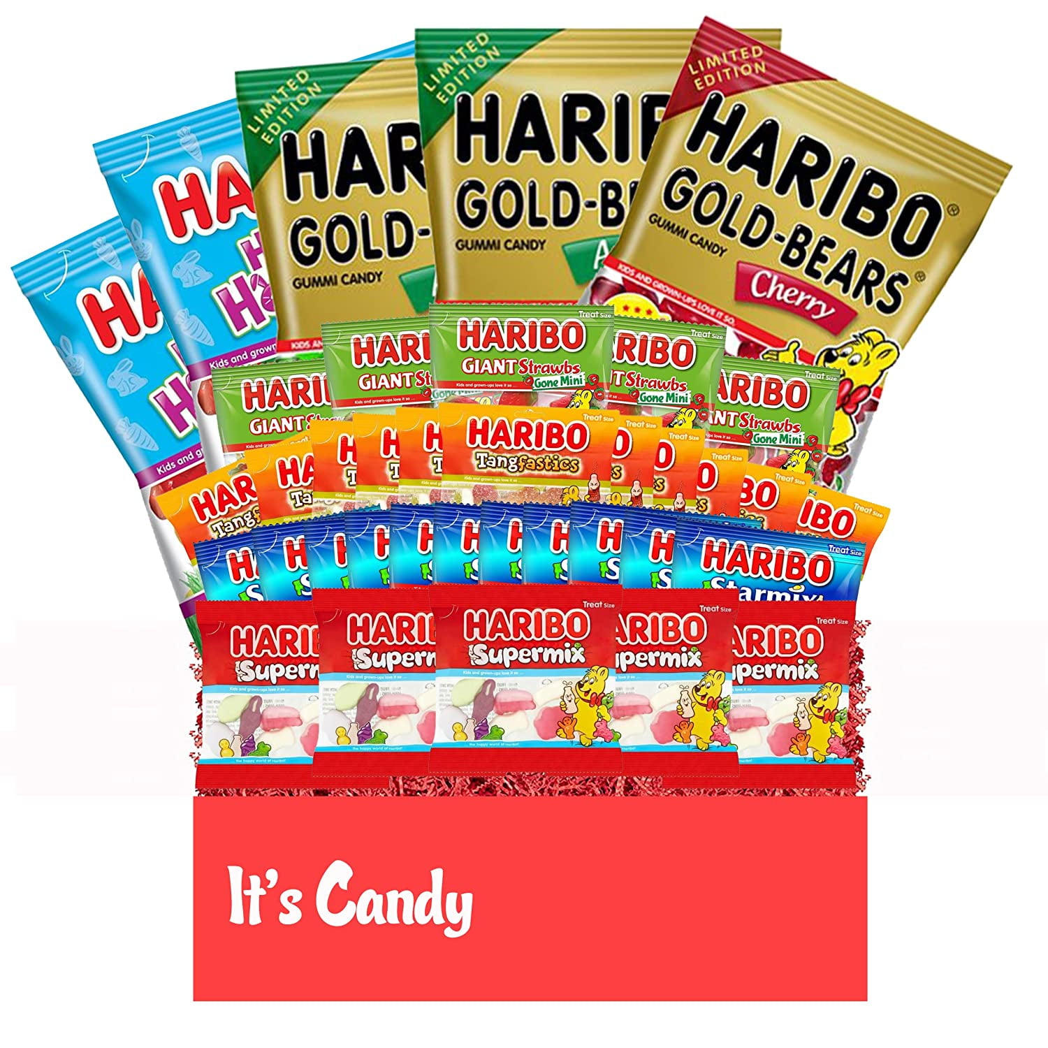 Haribo Gummy Assorted Candy Variety Box, 49 Packs, Individually Wrapped