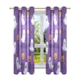 thumbnail image 7 of Yayeee Window Curtains Light Filtering 63"x42" Grommet Panel Pair Home Living Room Decor, Halloween Purple Ghosts, 7 of 7