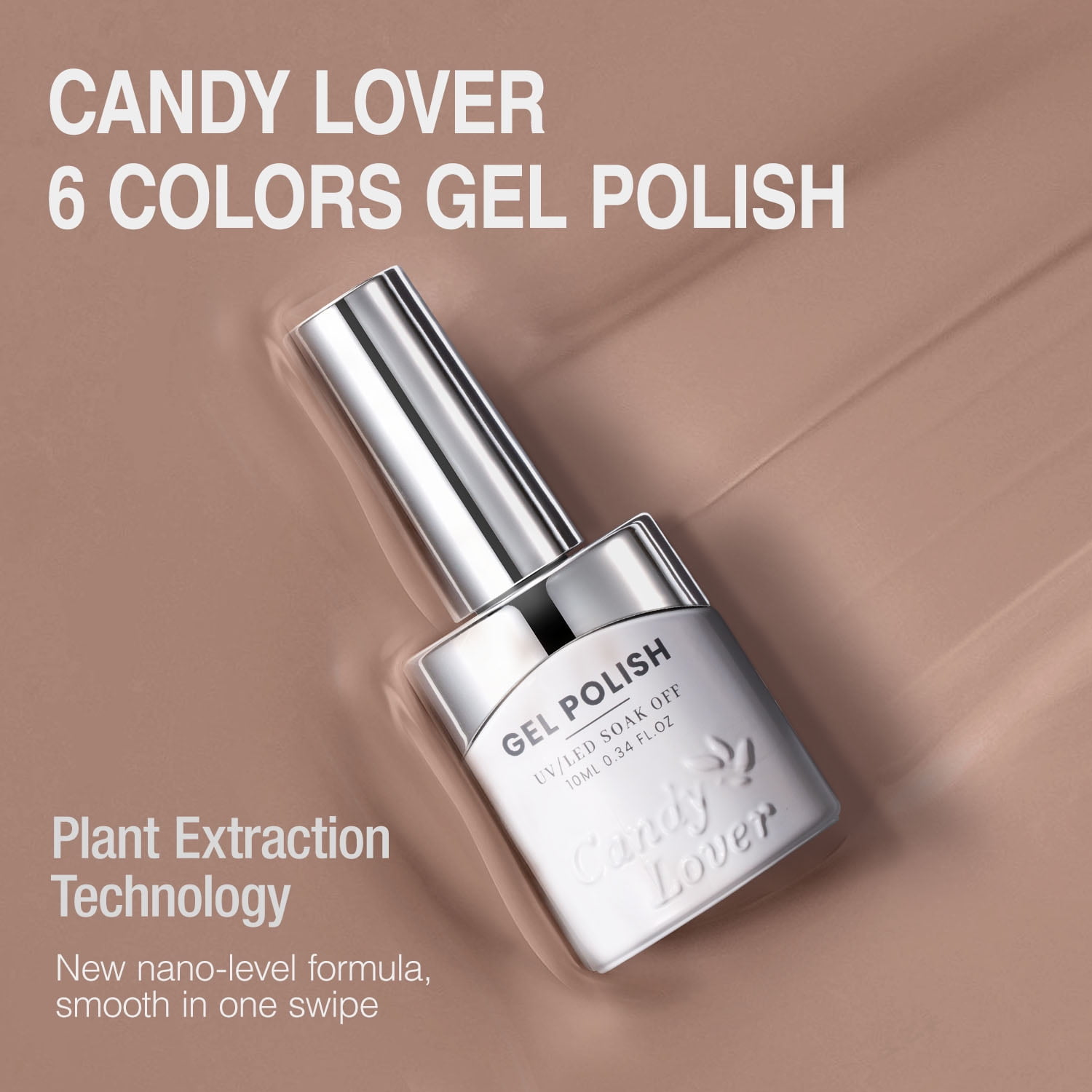 Candy Lover Gel Nail Polish, 6 Colors Nudes Brown Gel Polish