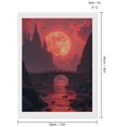 thumbnail image 2 of Diamond Art Kits for Adults - Castle Moonlit Red Sky Bridge 5d Diamond Painting for Adults, Diamond Art for Adults Beginners, Frameless Diamond Painting Kits for Adults for Home Wall Decor, 2 of 7