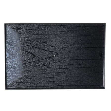 Disposable Catering Trays - BalsaCircle 4 pcs 7-Inch Black Plastic Rectangle Trays - Disposable Wedding Party Catering Tableware Creative Food Display