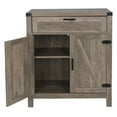 thumbnail image 5 of Ktaxon Farmhouse Sideboard, 2 Door Storage Cabinet, Antique Kitchen Pantry with Drawer and Adjustable Shelf, Rustic Gray, 5 of 6
