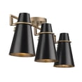 thumbnail image 5 of Golden Lighting Reeva 3-light Semi-Flush Mount in Modern Brass and Matte Black shade, 5 of 11