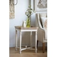 thumbnail image 5 of The 20x20x25" Square Alcott Side Table with Aged White Base and Natural Wood Top, 5 of 11