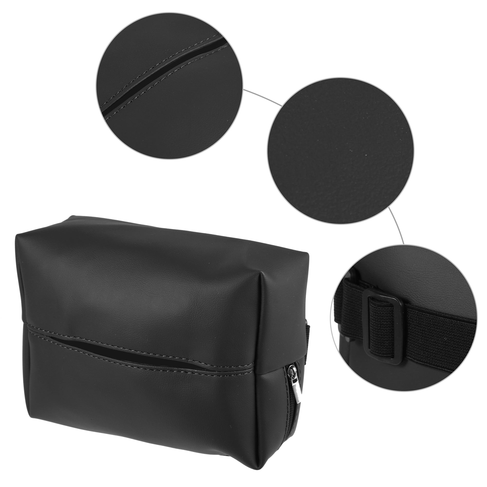 Unique Bargains Car Armrest Back Seat Universal Tissue Holder Car Accessories Black