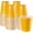 Yellow, variant on Disposable Plastic Cups, Colored Disposable Cups, 16 Ounce Plastic Party Cups, Strong and Sturdy Disposable Cups for Party, Wedding, Christmas, Halloween Party Cup, 100 Pack (Yellow, 12OZ)