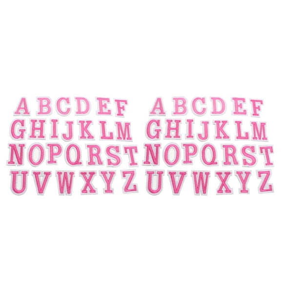 LEEYNEER 52pcs Iron on Letters Alphabet Patches Ironed DIY Decorative Repair Patches