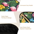 thumbnail image 5 of FORMRS Makeup Bag Travel Cosmetic Organizer for Women Fold Flat Zipper Pouch with Handle, Flamingo Floral Pattern, 5 of 8