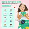 thumbnail image 6 of PayUSD Kids Camera Color Instant Print, Christmas Birthday Gifts for Girls and Boys, 1080P HD Video Digital Kids Camera with 32G Card 5 Color Rolls Paper, Toddler Camera for 3-12 Years Old, Green, 6 of 11