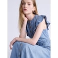 thumbnail image 3 of Scoop Women's Midi Dress with Flutter Sleeves, Sizes XS-XXL, 3 of 4