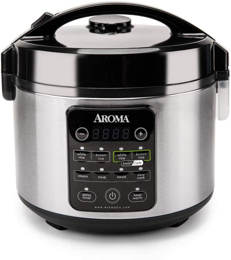 Aroma Professional ARC-1126SBL 12-Cup Smart Carb Rice Cooker, 6 Aroma Stainless Steel Rice Cooker Walmart