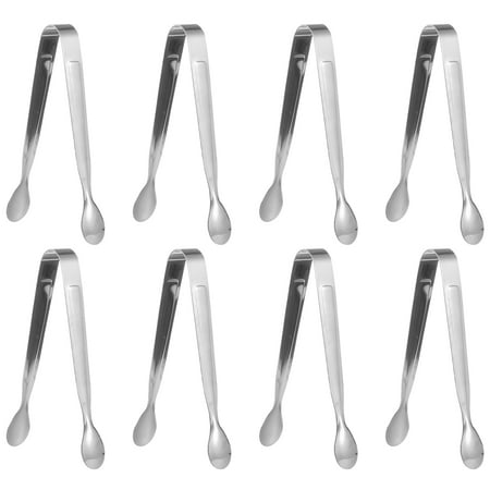 

NICEXMAS 8pcs Stainless Steel Towel Tongs Ice Cube Fruit Food Tongs Sugar Cube Tongs