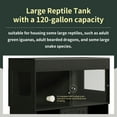 thumbnail image 3 of Herture 120 Gallon Reptile Tank with Stand, 4x2x2 Terrarium Enclosure for Bearded Dragons, Snakes, Lizards ?Sliding Acrylic Doors, Mesh Top, Storage Cabinet, Built-in Power Outlet Black PX01RTB, 3 of 5