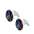 thumbnail image 2 of Galactic Space Ravishing Formal Attire Stainless Steel Cuff Link Set for Special Occasions, 2 of 6