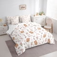 thumbnail image 2 of Erosebridal Cute Orange Blossoms Bedding Comforter Set for Girls, Chic Floral Flower Queen Bedding Sets, Reversible, 7pcs, 2 of 6