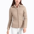 thumbnail image 3 of Lightweight Puffer Jacket for Womens Winter Warm Hooded Coats Casual Zip Up Down Quilted Coat with Pockets, 3 of 6
