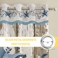 thumbnail image 6 of Texas Star Navy Blue Kitchen Curtains Window Panels, Farmhouse Vintage Art Wooden Insulated Window Treatment Curtain, Grommet Curtains for Bedroom/Living Room/Bathroom, 2 Piece 52"Wx63"L, 6 of 8