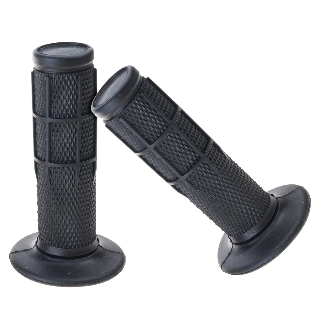Isincer 7/8 & 1-Inch Motorcycle Hand Grips - Black Rubber Throttle Grips For Bike