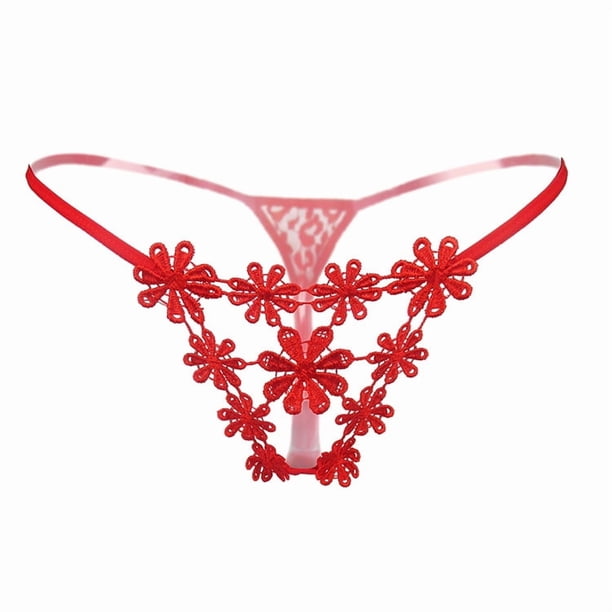 Tangas con bordado floral, bragas de cintura baja con huecos, lencería y ropa interior sexy para mujer