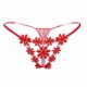 thumbnail image 1 of Tangas con bordado floral, bragas de cintura baja con huecos, lencería y ropa interior sexy para mujer, 1 of 5