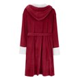 thumbnail image 4 of hotojiny Womens Plus Size Robes Hooded Winter Warm Plush Shower Spa Bathrobe Fuzzy Sleepwear Soft Loungewear, 4 of 6