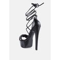 thumbnail image 3 of Twerk Tie-Up Braided High Platform Sandals, 3 of 11