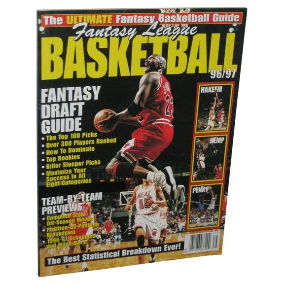 Fantasy League NBA Basketball '96/97 Michael Jordan Magazine Guide Book