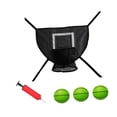 thumbnail image 3 of Juego de aro de baloncesto con trampolín, 3 mini balones de baloncesto y 1 bomba, fácil de instalar Bola verde, 3 of 9