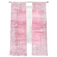 thumbnail image 7 of Pink Coastal Sheer Curtains 84 Inch Length 2 Panels Set, Summer Ocean Sea Ombre Starfish Corals Voile Window Treatment Rod Pocket Curtains Sheers Drapes for Bedroom/Living Room/Kitchen 52"x84"x2, 7 of 7