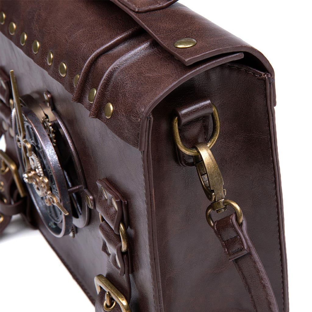 Necvior Steampunk Gear Crossbody Bags Retro Messenger Bags Gothic Shoulder Handbags Satchel Phone Pouch for Women Ladies