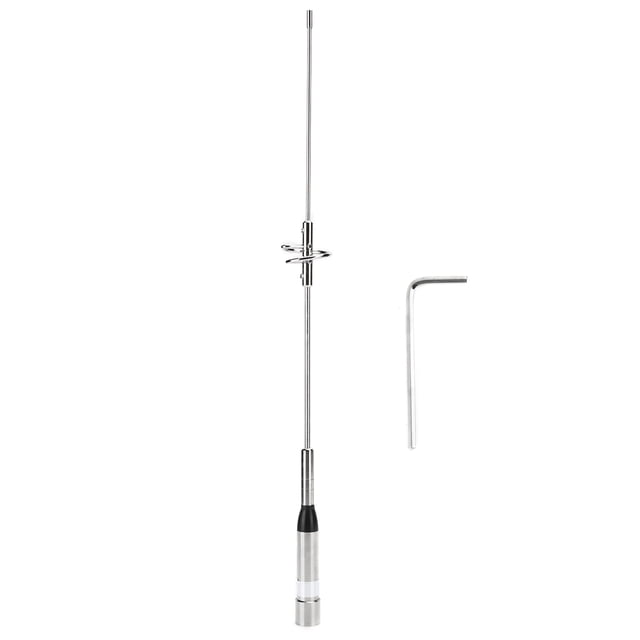 NL‑770S Antena Walkie-Talkie de Metal Macho UV Doble Frecuencia Radio Compatible UHF/VHF