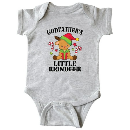 

Inktastic Christmas Godfather s Little Reindeer with Candy Canes Gift Baby Boy or Baby Girl Bodysuit