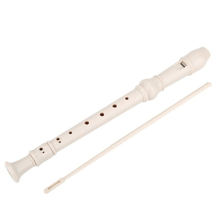 WALFRONT 8 Holes Soprano High Pitch Soprano Recorder Flute ABS Instruments Reed Pipe Musical Recorder Plastic Recorder Kids Beginners Students White, Soprano Recorder, Musical (Best Plastic Soprano Recorder)