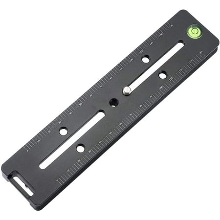 180MM Quick Release Plate with Double Arca Dovetails Precision Rail with Bubble Level & Precision Decimal Scale Double