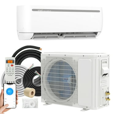 Dextrus 12000 BTU Mini Split Air Conditioner Heat Pump System, Wifi Enabled 20 SEER2 115V Ductless AC Cool Up to 750 Sq. Ft, Compatible with Alexa, R32 Refrigerant & Installation Kit, White
