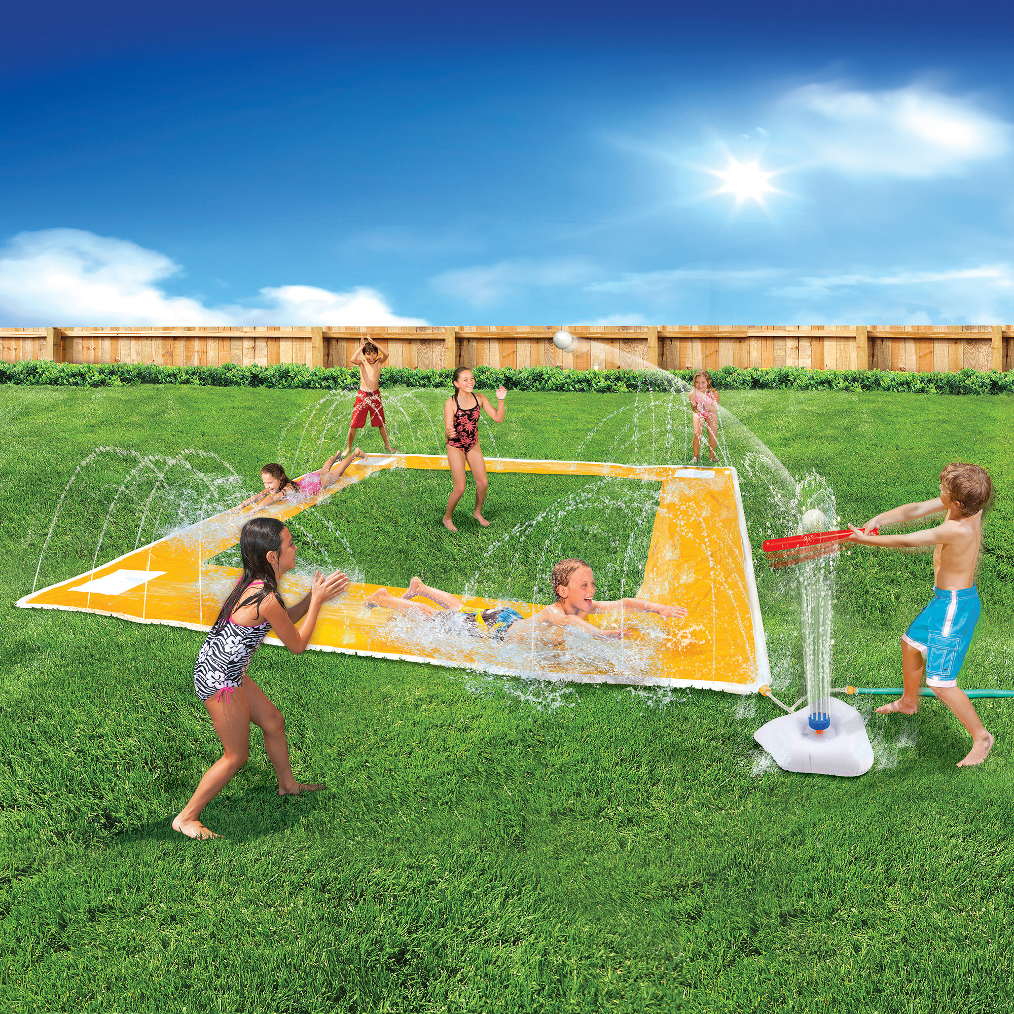 Banzai Home Run Splash Baseball Slide Kids 14 feet x 14 feet Backyard Summer Fun, Ages 5+ - image 5 of 8