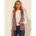 thumbnail image 2 of Unique Bargains Veste Sans Manches en Fausse Fourrure pour Femmes, Décontractée et Moelleuse, 2 of 6