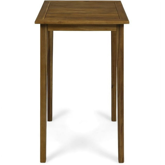 Noble House Table de Bar Carrée en Bois d'Acacia Minimaliste pour Extérieur - Teck