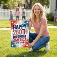 thumbnail image 6 of 250th Anniversary American Flag Outdoor 1776-2026, Fourth of July Double Sided Flag, 3 Layer Patriotic Garden Banner with Light Blocking, US Flag for Home Decor, 6 of 8