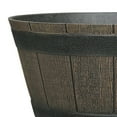thumbnail image 3 of Mainstays 14in Whiskey Barrel Resin Planter, Brown, 3 of 5