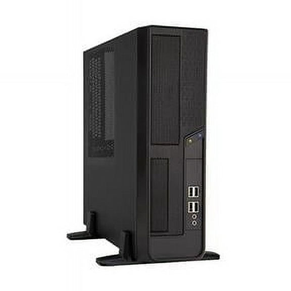 Desktop 300W 1-1-2 Bays USB 3.0 HD Micro ATX Slim Case, Black