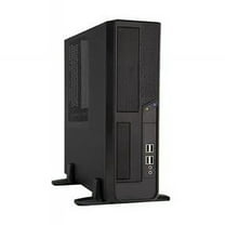 Desktop 300W 1-1-2 Bays USB 3.0 HD Micro ATX Slim Case, Black