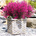 thumbnail image 5 of Sinhoon 8 Bundles Outdoor Artificial Lavender Fake Flowers UV Resistant Shrubs, Faux Plastic Greenery for Indoor Outside Decoration (Rose Red), 5 of 7