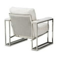 thumbnail image 6 of Michael Amini Astro Faux-Fur Accent Chair in Moonstone White/Stainless Steel, 6 of 11