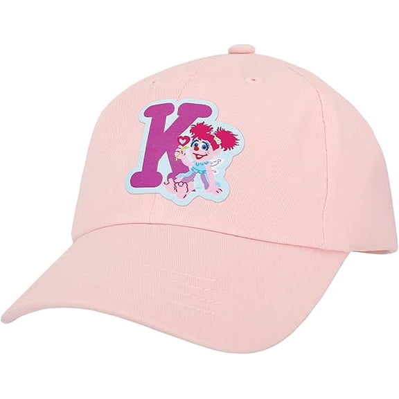 Sesame Street Elmo & Abby Kids Toddler Cap with Initial, Toddler Boys Hat, Youth Girl Baseball Cap, Cute Toddler Baseball Cap