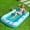 Tropical Blue Large, variant on Inflatable Tanning Pool Lounger Float, 85" x 57" Pool Floats Adult with Pillow, 4 in 1 Suntan Tub Raft Floatie,Sunbathing Bed Lounge for Water Blow Up Ball Pit Party Gifts, L-Purple