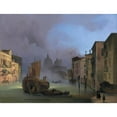 thumbnail image 2 of Ippolito Caffi 14x12 Black Ornate Wood Framed Double Matted Museum Art Print Titled: The Grand Canal, Venice, from the Academy Ponte, with Santa Maria Della Salute, 2 of 5