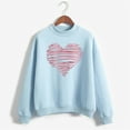 thumbnail image 2 of Vedolay T Shirts for Women Womens Crew Neck Sweatshirt Pullover Long Sleeve Sweatshirts,Light Blue XXL, 2 of 3