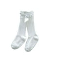 thumbnail image 1 of Seyurigaoka Baby Kids Socks Knee High Bows Cute Girls Socks Long Tube Sock Children 1Pair, 1 of 2