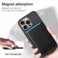 thumbnail image 3 of Magnetic 2 in 1 Detachable Wallet Compatible with iPhone 13 Pro Case, with Card Holder Faux Leather Men Women Compatible with MagSafe Phone Cover for iPhone 13 Pro, Black, 3 of 11